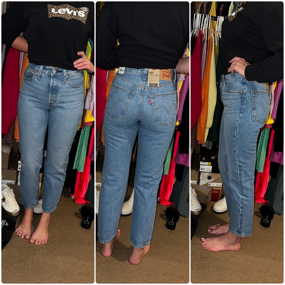 Levi's, original 501, cropped, size 24        Classic Denim Jeans NWT Women’s